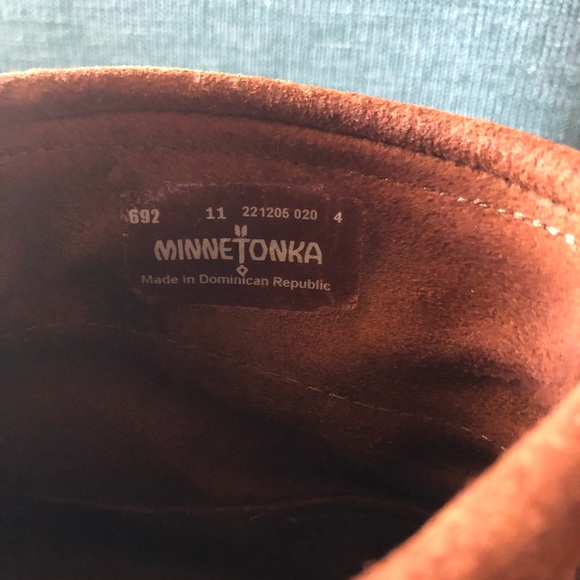 Minnetonka Leather Moccasins - Ankle zip - Sz 11 - Picture 4 of 5